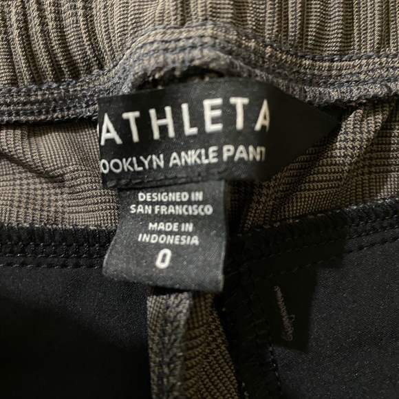 SOLDAthleta Brown Plaid Brooklyn Ankle Pull On Athleisure Activewear Pant Size 0 - Picture 14 of 15